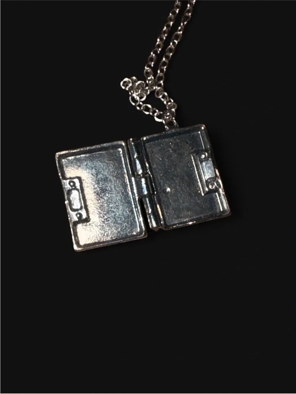 Source Unknown Silver Square Locket Necklace